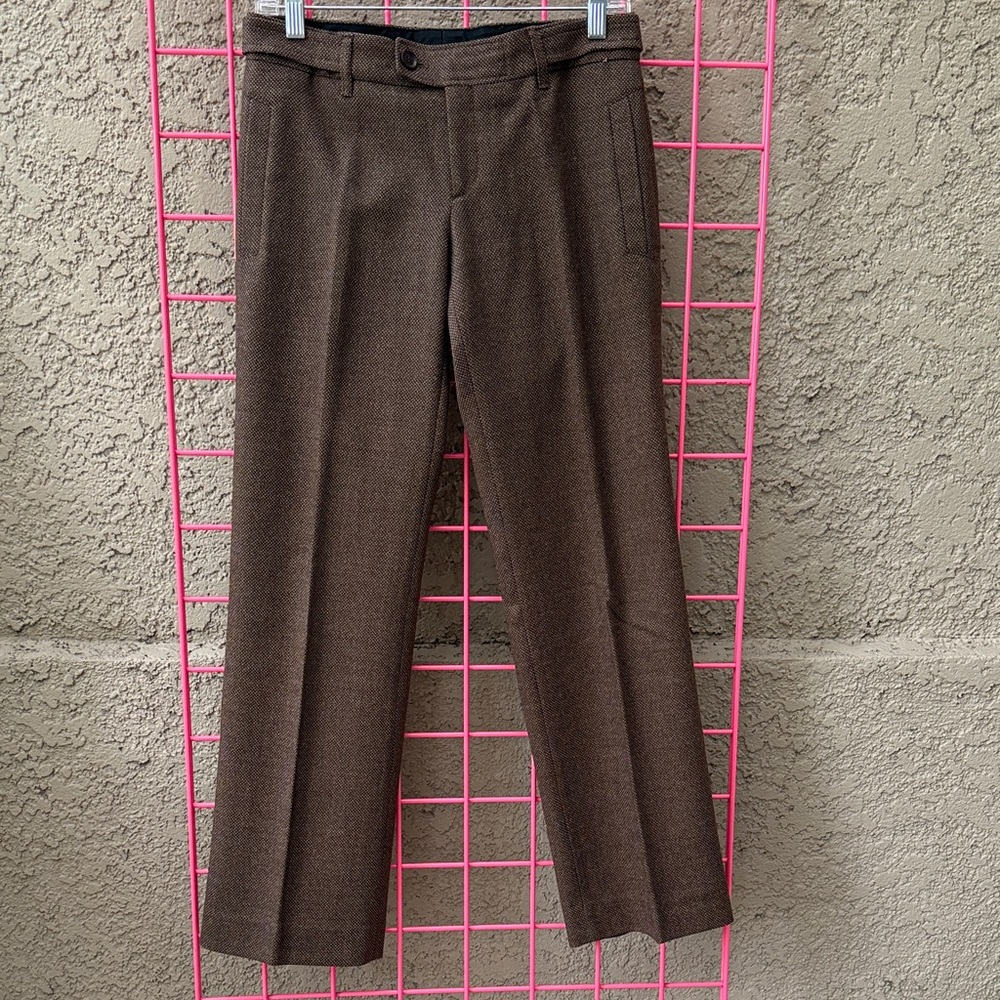 Gucci Vintage Cream/Brown Wool Dress Pants